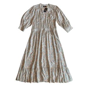 NWT Polo Ralph Lauren Cottagecore Floral Viscose Midi Dress | Size 16